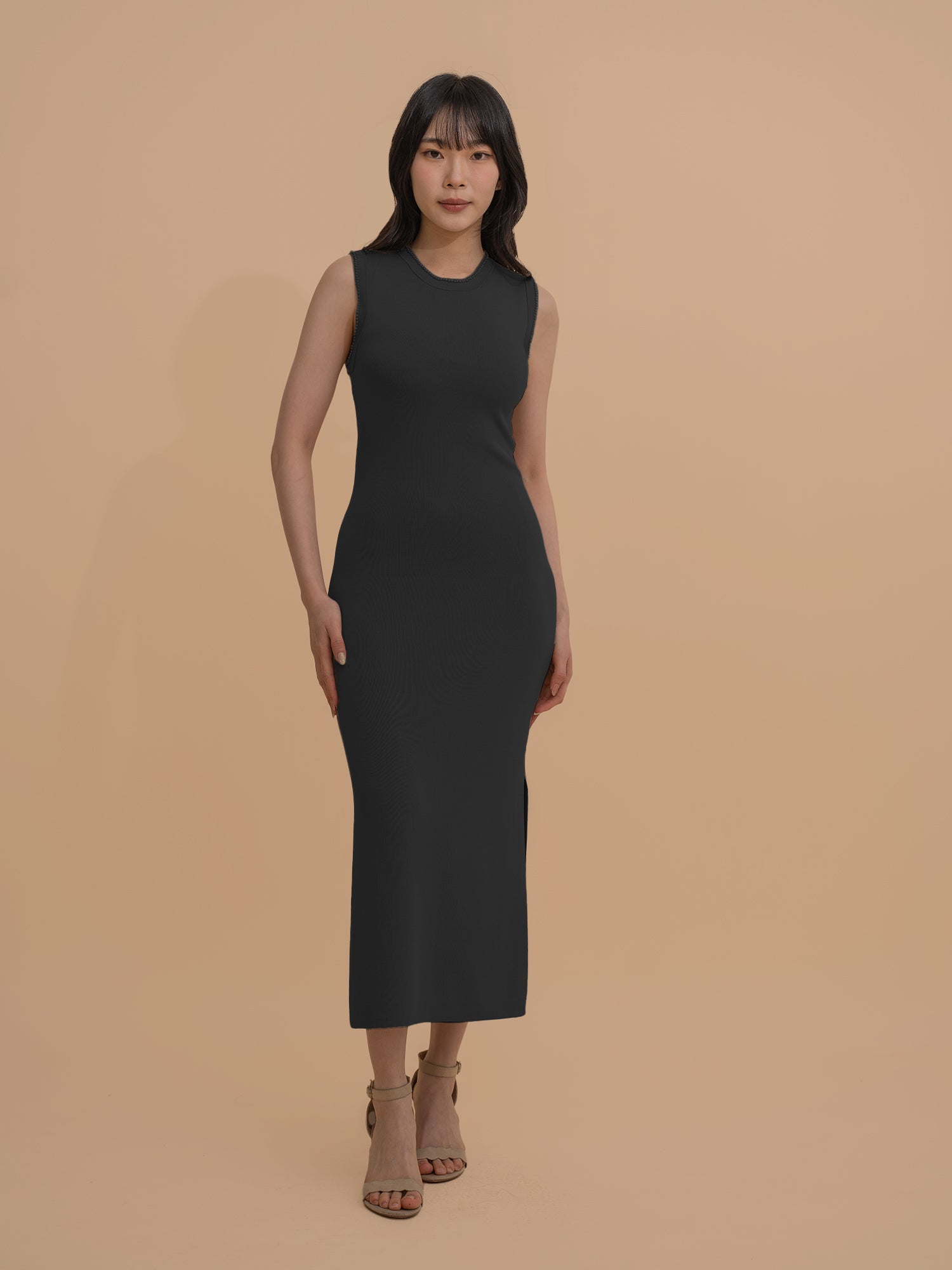 Beaded Yarn Knit Dress