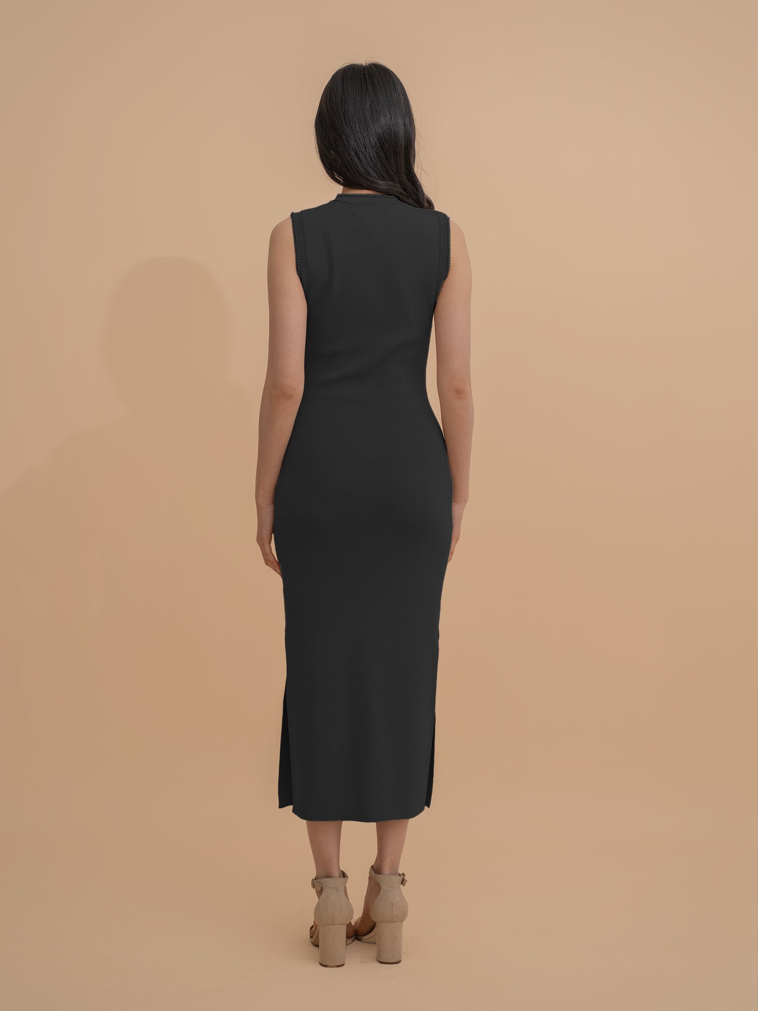 Beaded Yarn Knit Dress