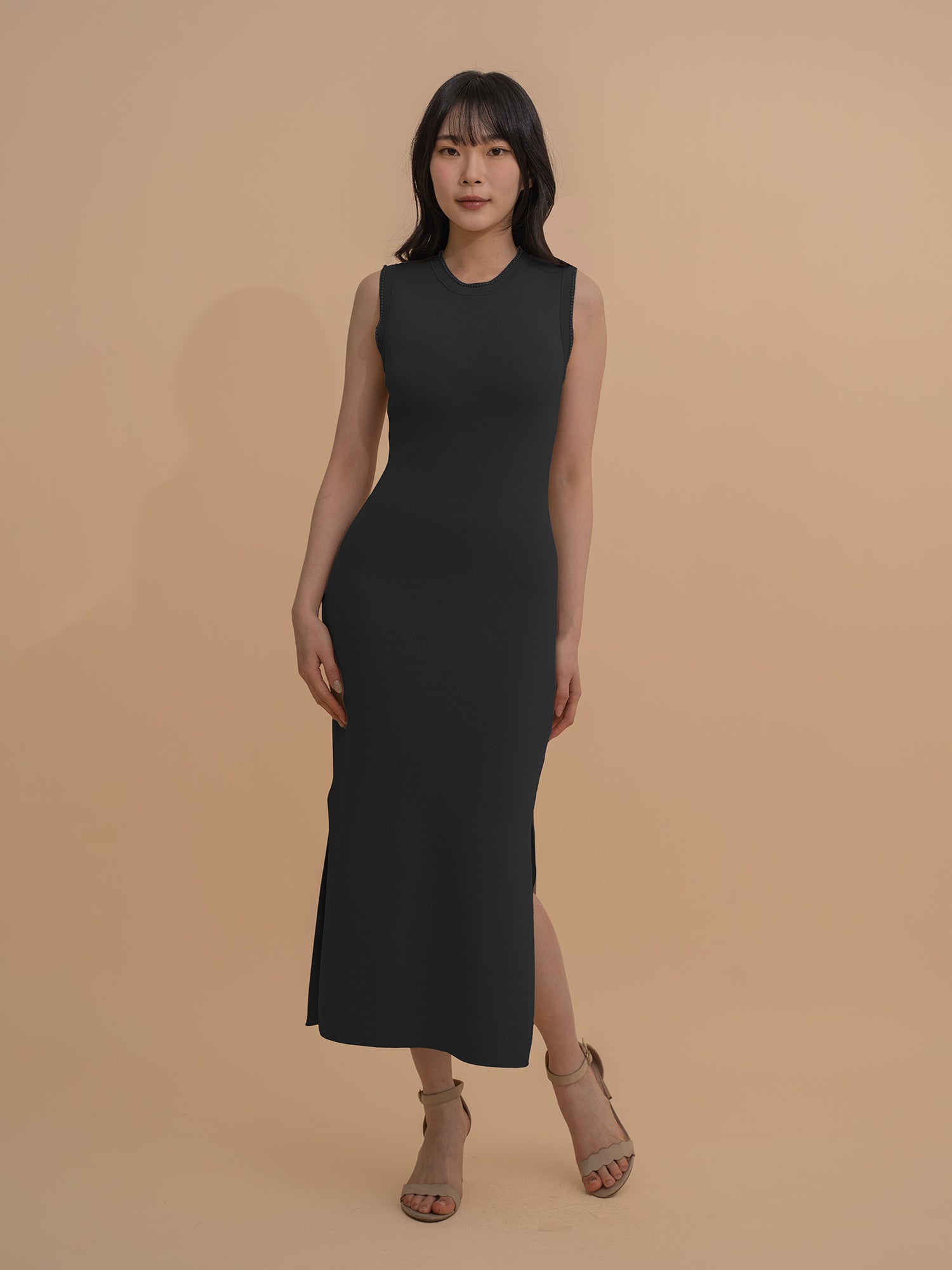 Beaded Yarn Knit Dress