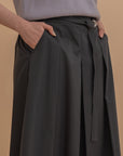 Belted Pleated Skirt