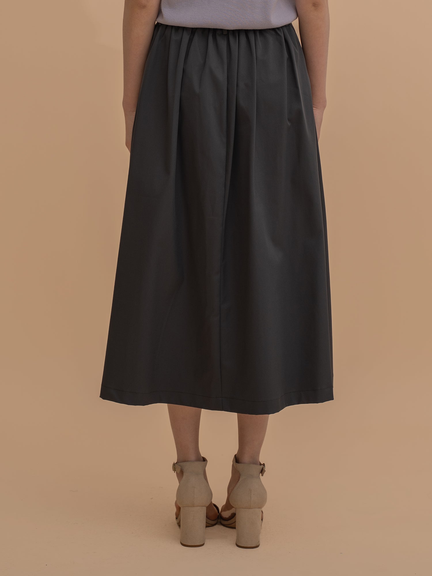 Belted Pleated Skirt