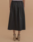 Belted Pleated Skirt