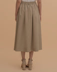 Belted Pleated Skirt