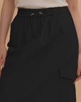 Casual Drawstring Long Skirt