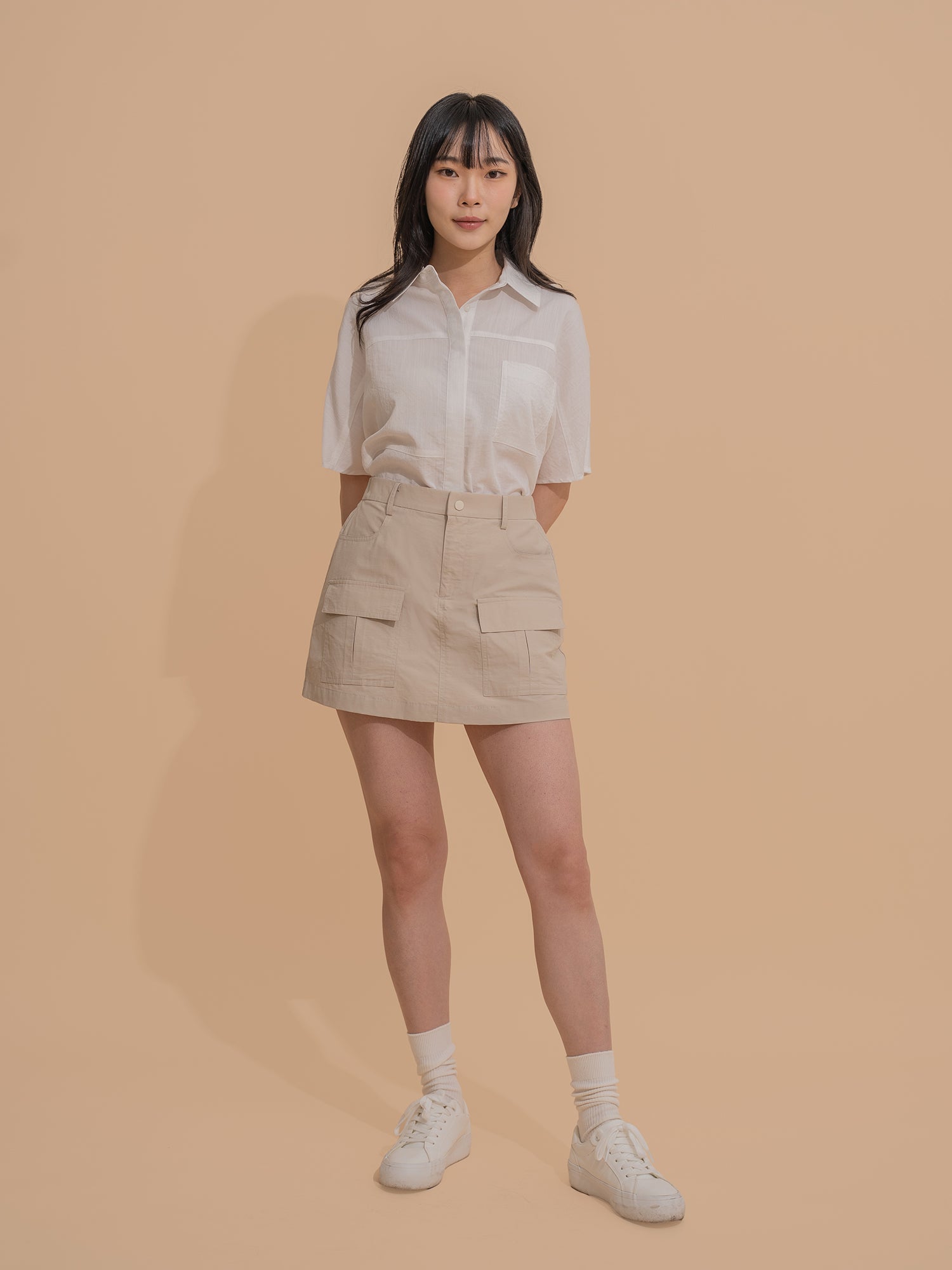 Boxy Button-Front Shirt