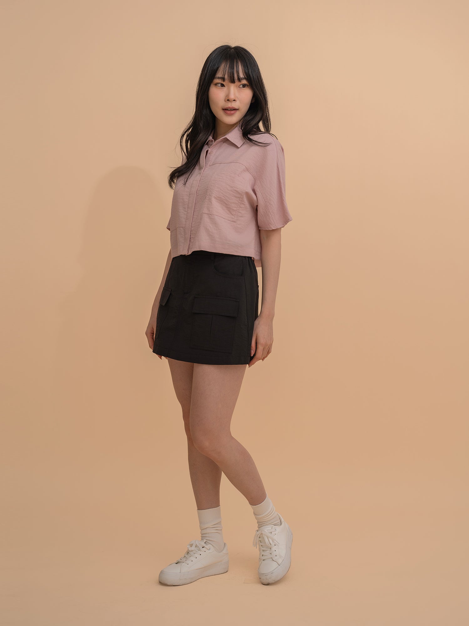 Boxy Button-Front Shirt