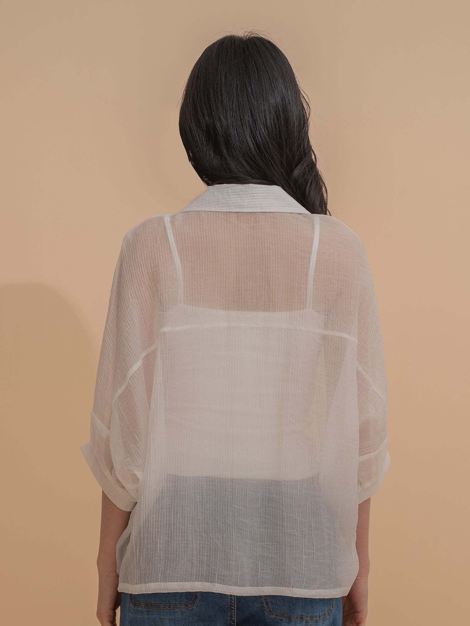 Button-Up Crinkled Shirt