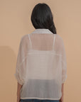 Button-Up Crinkled Shirt
