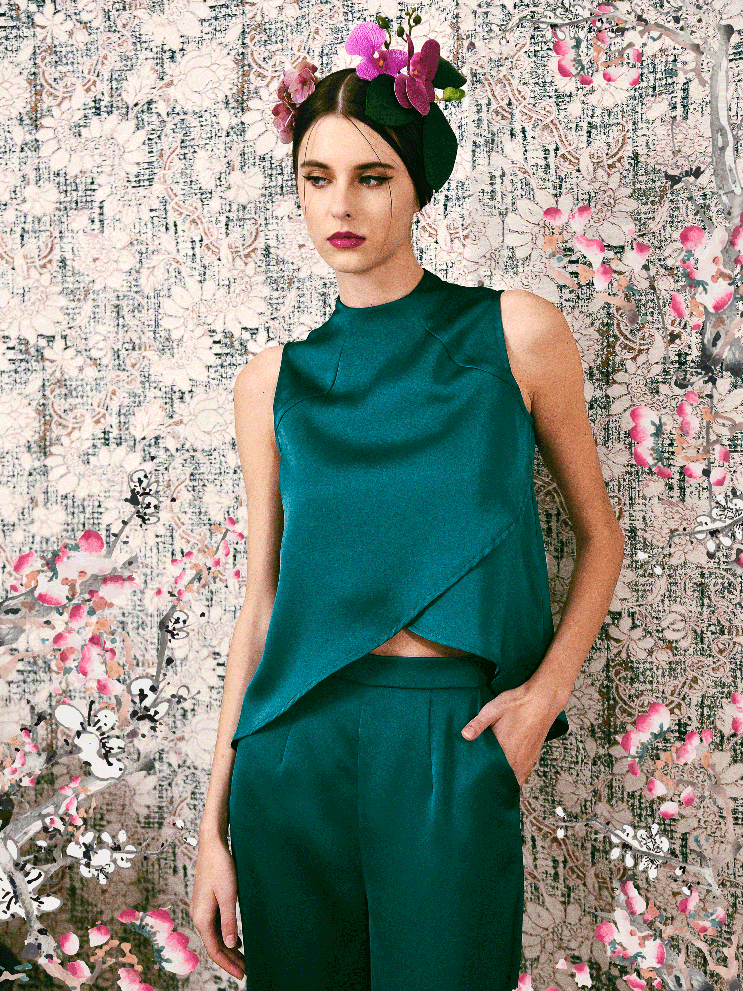 Jia Crossover Sleeveless Top