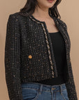 Chic Edge Tweed Jacket