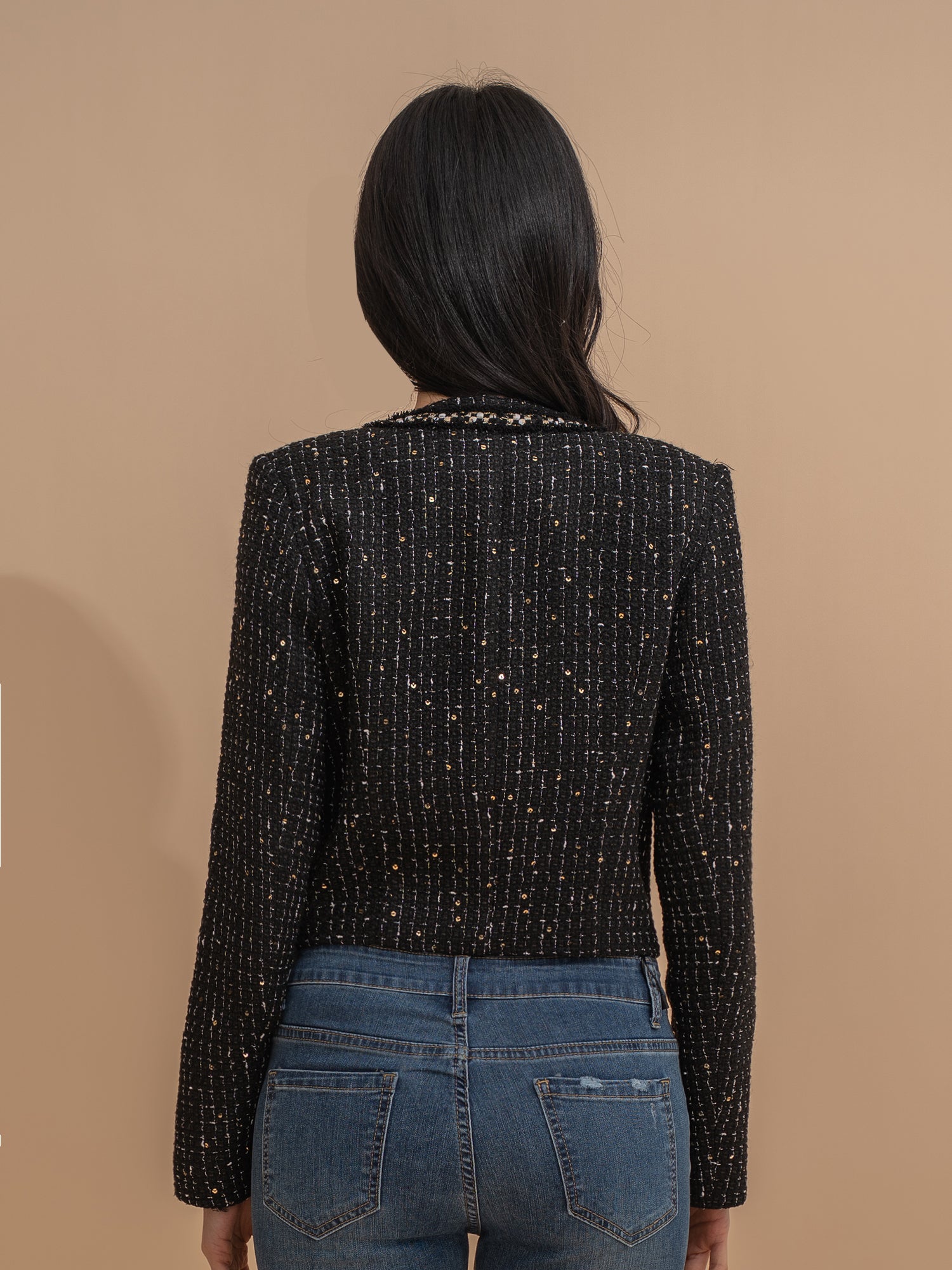Chic Edge Tweed Jacket