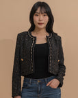 Chic Edge Tweed Jacket