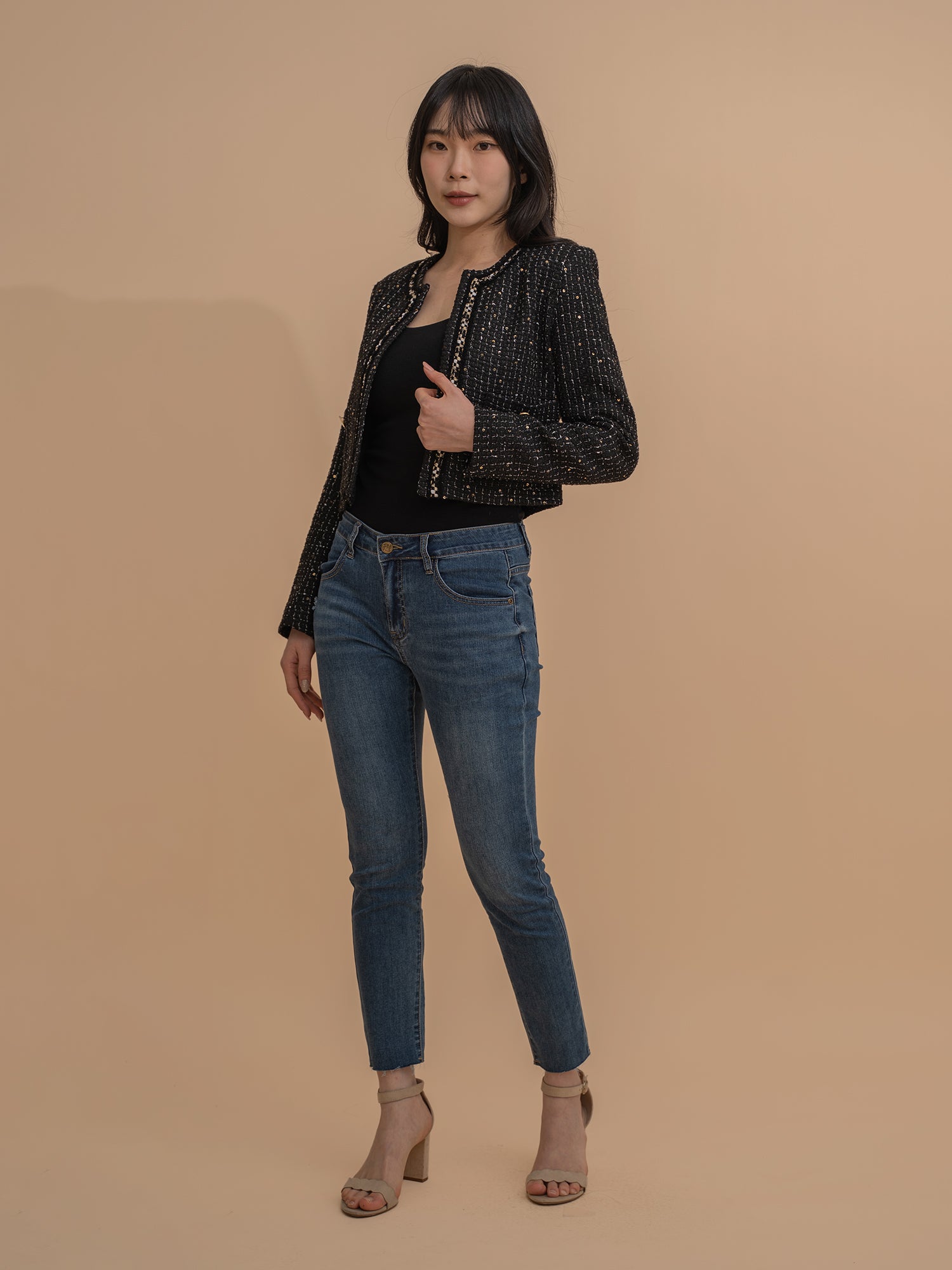 Chic Edge Tweed Jacket