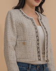Chic Edge Tweed Jacket