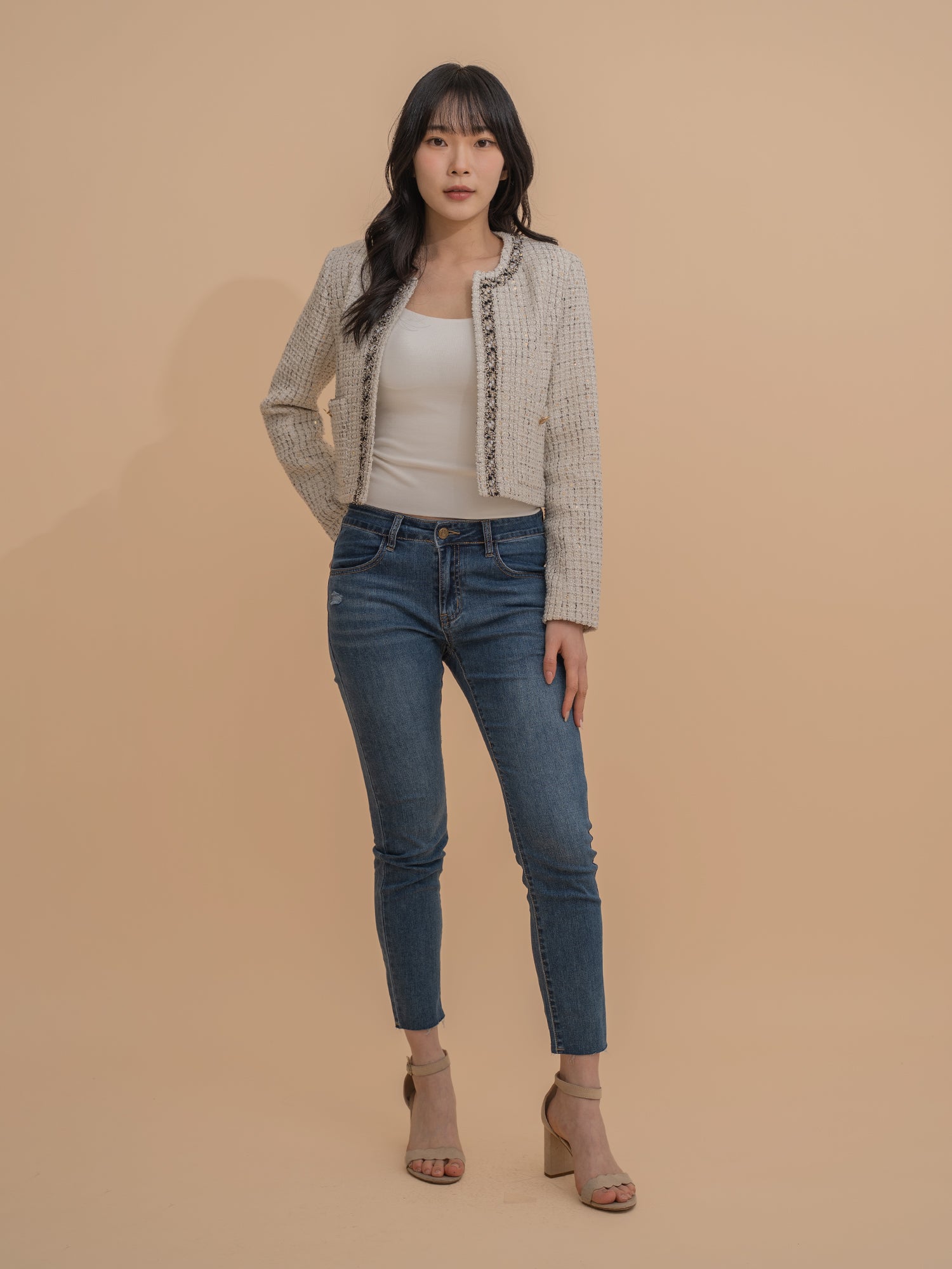 Chic Edge Tweed Jacket