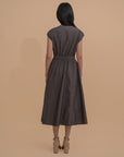 Cinched-Waist Belted Dress