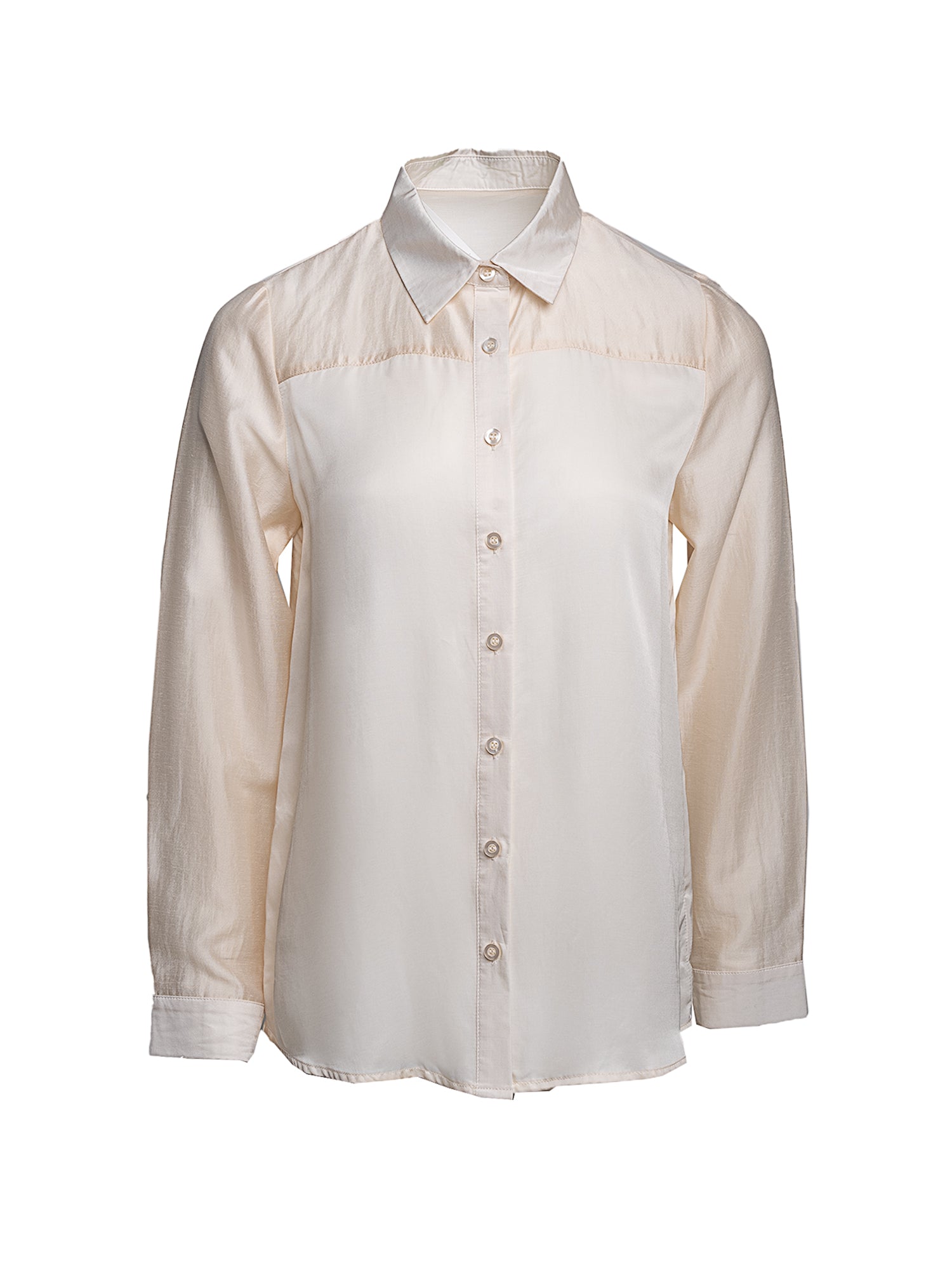 Blanche Long Sleeve Shirt with Sheer Panels