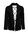 Maelle Long Sleeve Lace Up Blouse
