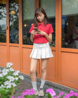 Textured Short-Sleeve Button-Up