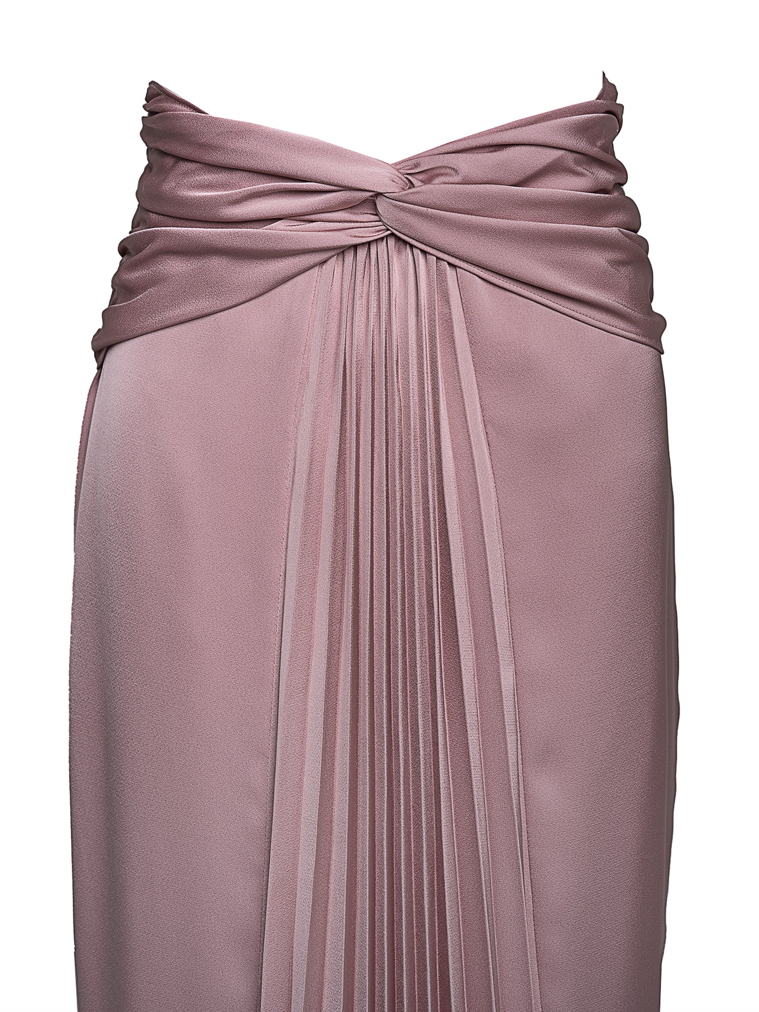 Yevette Drape Twist Midi Skirt