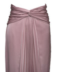 Yevette Drape Twist Midi Skirt