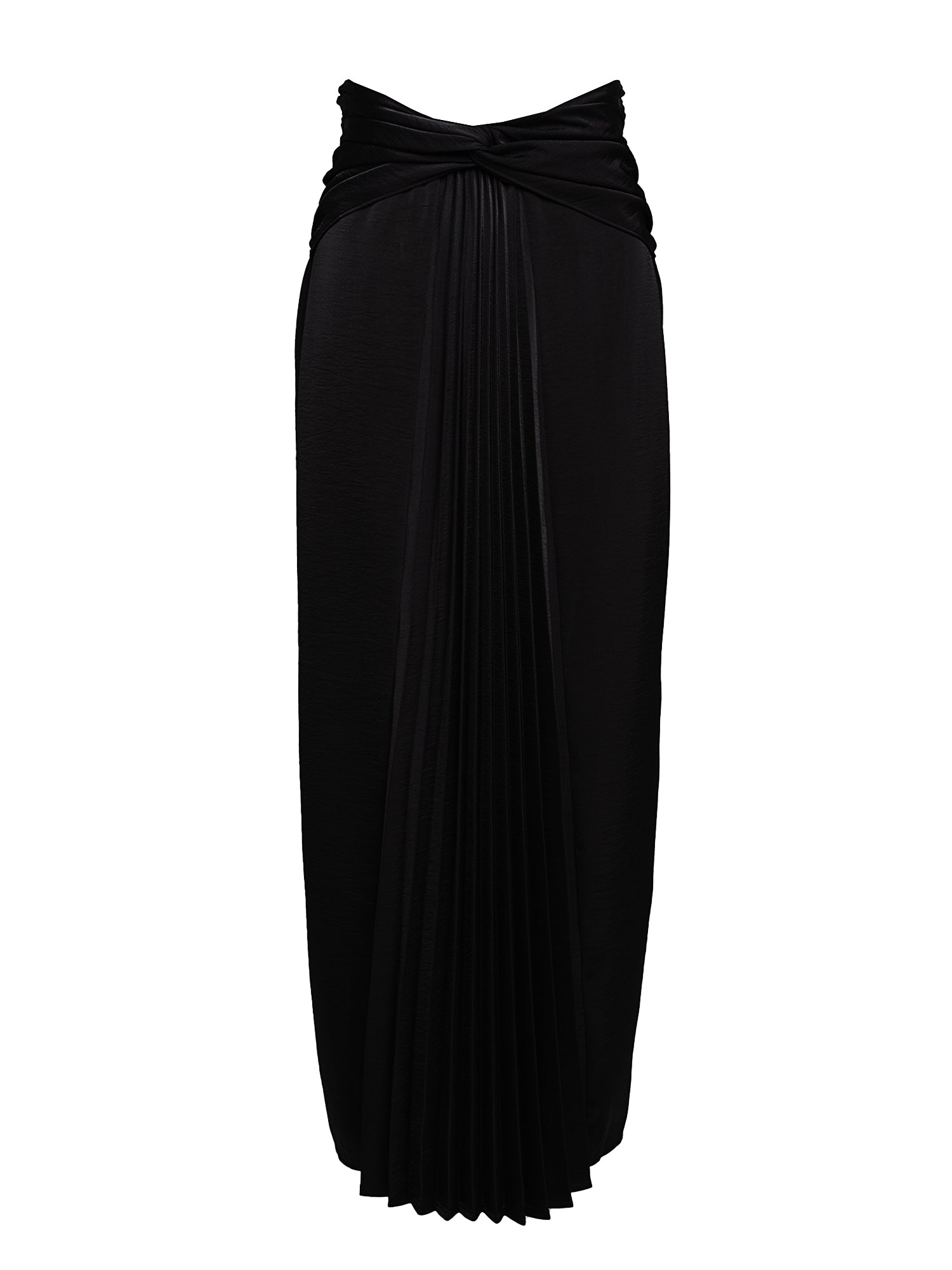 Yevette Drape Twist Midi Skirt