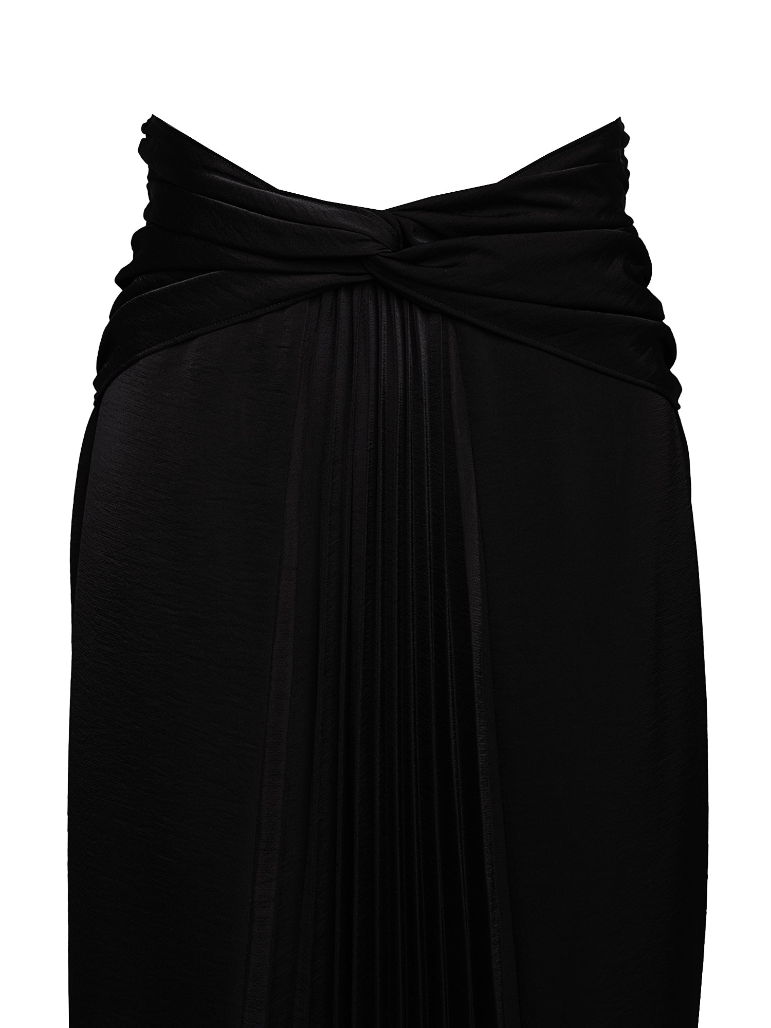 Yevette Drape Twist Midi Skirt
