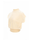 Mock Neck Cap Sleeve Knit Top