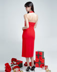 Halter Neck Backless Dress