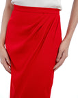 Draped Midi Skirt
