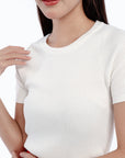 Classic Short-Sleeve Knit Crop Top