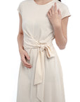 Casual Tie Waist Midi Dress