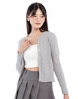 Cable Yarn Knit Button Cardigan