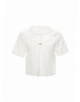 Cropped Sweetheart-Neck Outer
