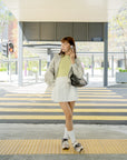 Drawstring Nylon Skirt