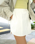 Drawstring Nylon Skirt