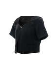 Cropped Sweetheart-Neck Outer