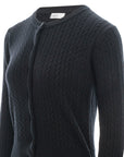 Cable Yarn Knit Button Cardigan
