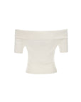 Off-Shoulder Ribbed Knit Top