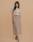 Casual Drawstring Long Skirt