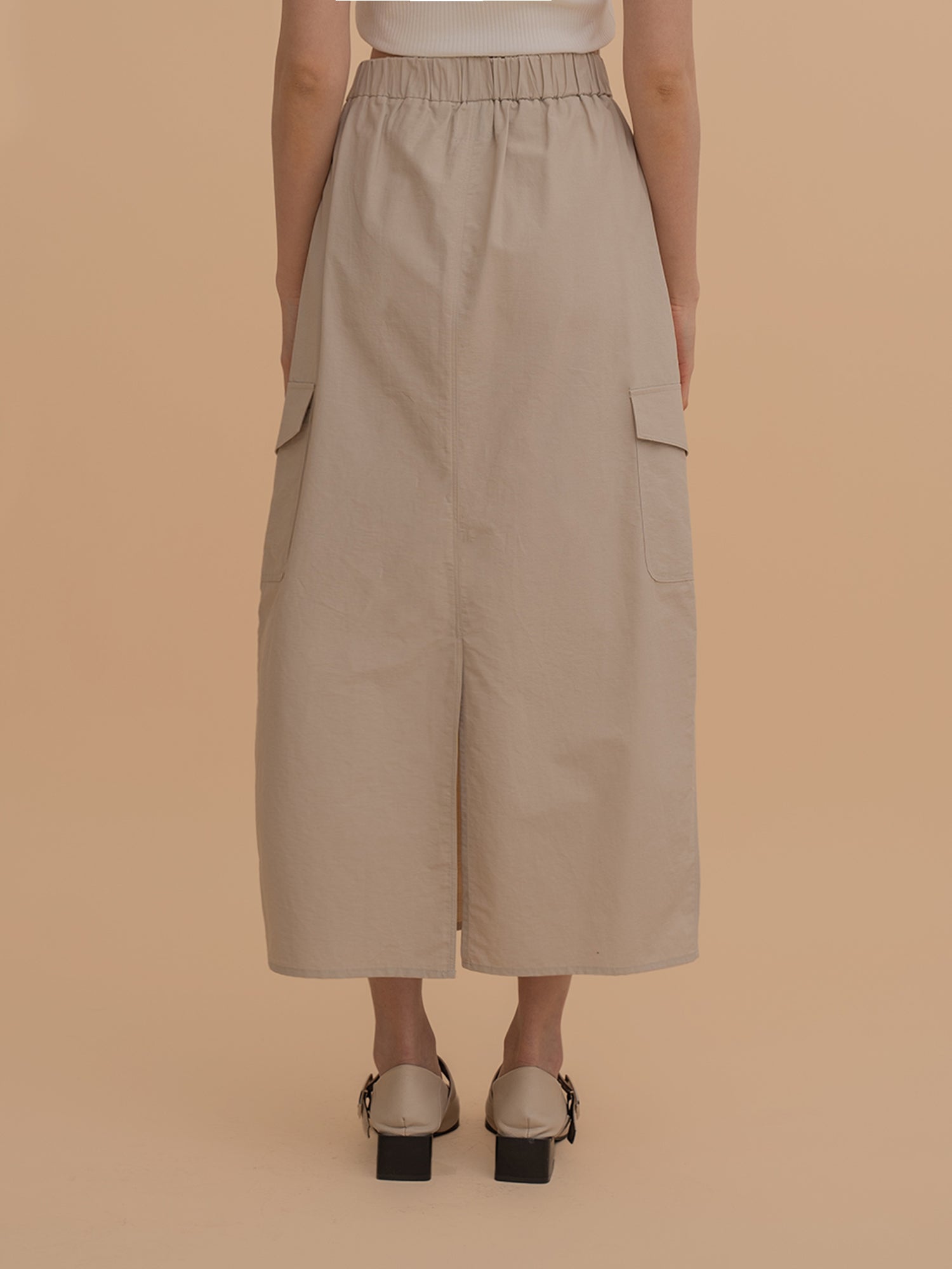 Casual Drawstring Long Skirt