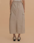 Casual Drawstring Long Skirt