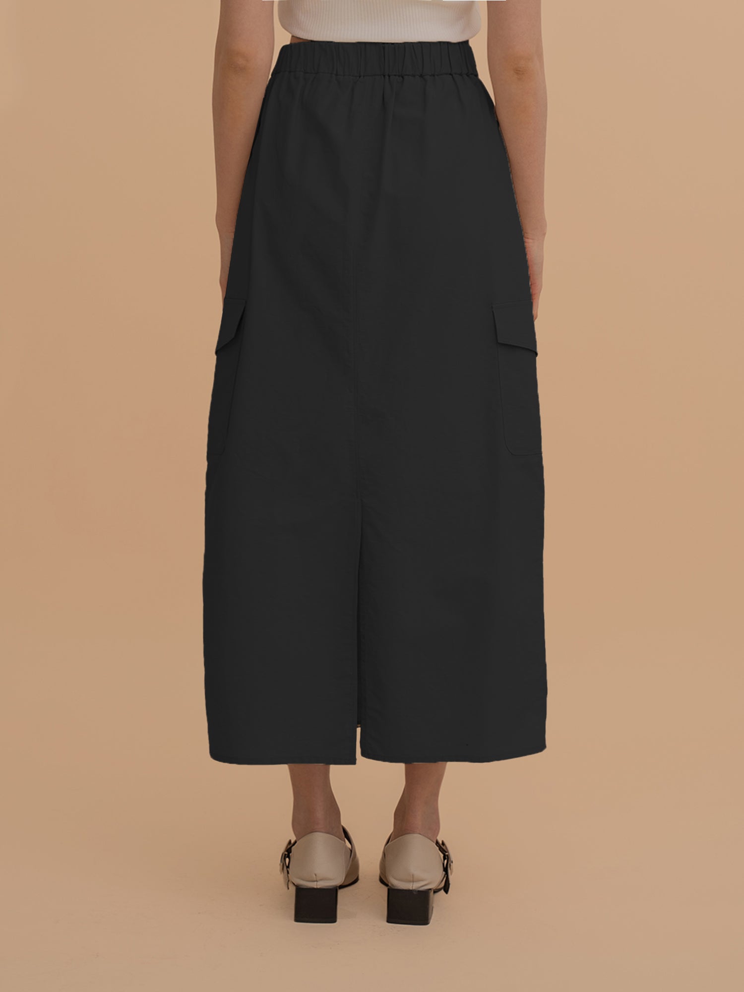 Casual Drawstring Long Skirt