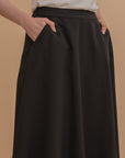 Cotton Blend A-Line Skirt