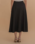 Cotton Blend A-Line Skirt