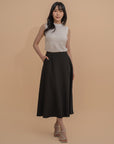 Cotton Blend A-Line Skirt