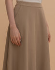 Cotton Blend A-Line Skirt