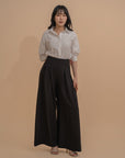 Pleated Wide-Leg Trousers