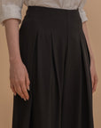 Pleated Wide-Leg Trousers