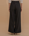 Pleated Wide-Leg Trousers